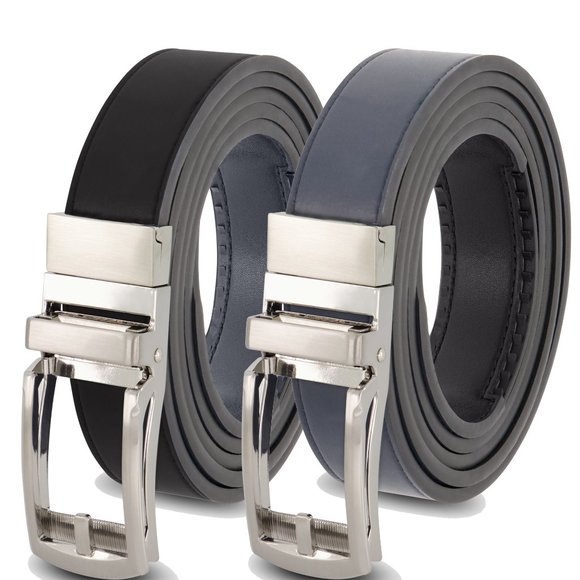 Reversible Ratchet Belts For Men-Genuine Leather-One Size-2 Colors, 1 Belt (1PK) - Picture 7 of 16